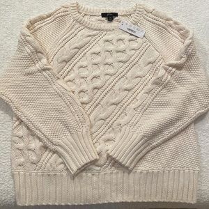 J. Crew Cream Cable Knit Sweater